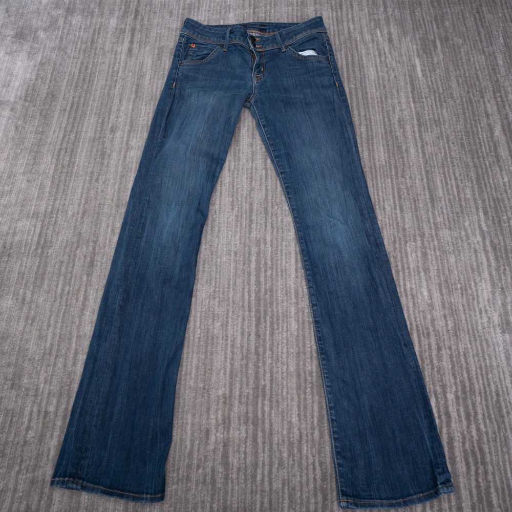 Hudson Bootcut Jeans Women 28 Fit 30 Blue Excellent Low Rise Made in USA Stretch